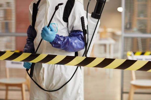 Professional Biohazard Cleanup technician working in Middle Island, NY
